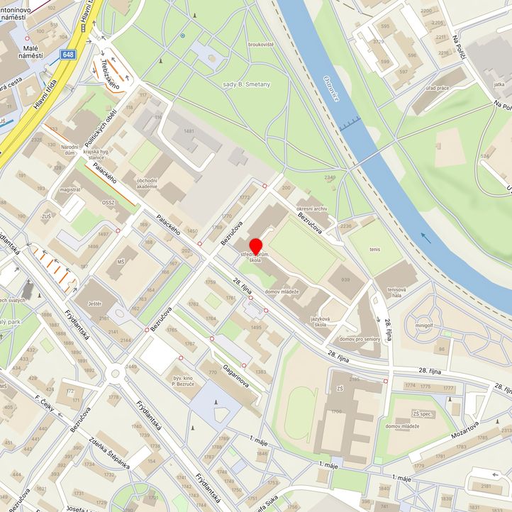 Mapa školy z Mapy.cz