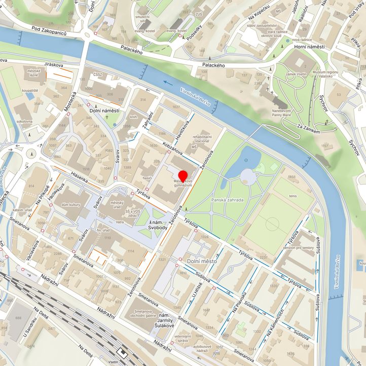 Mapa školy z Mapy.cz