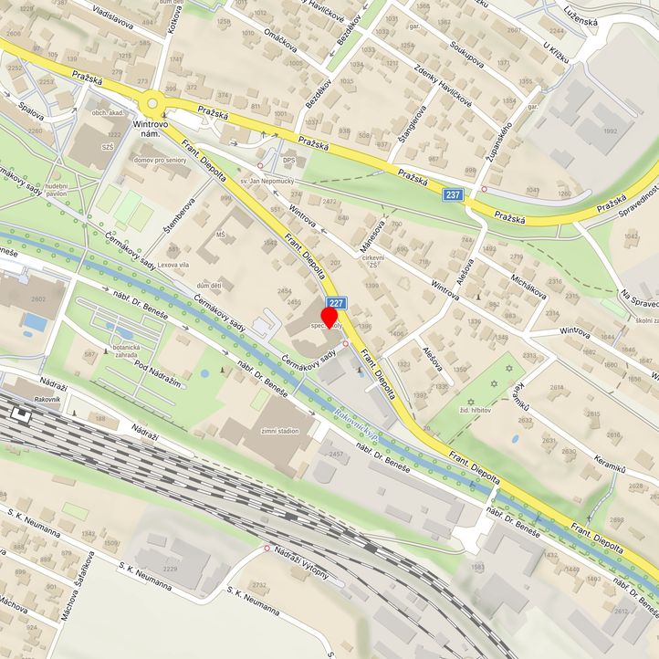 Mapa školy z Mapy.cz