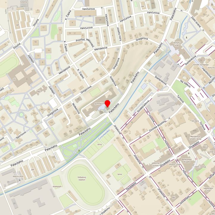 Mapa školy z Mapy.cz