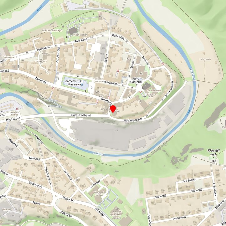 Mapa školy z Mapy.cz