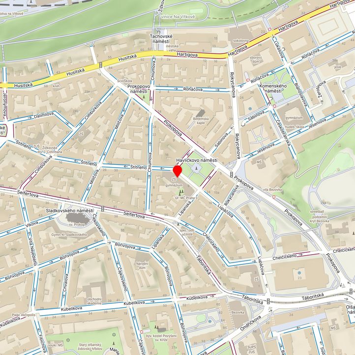 Mapa školy z Mapy.cz