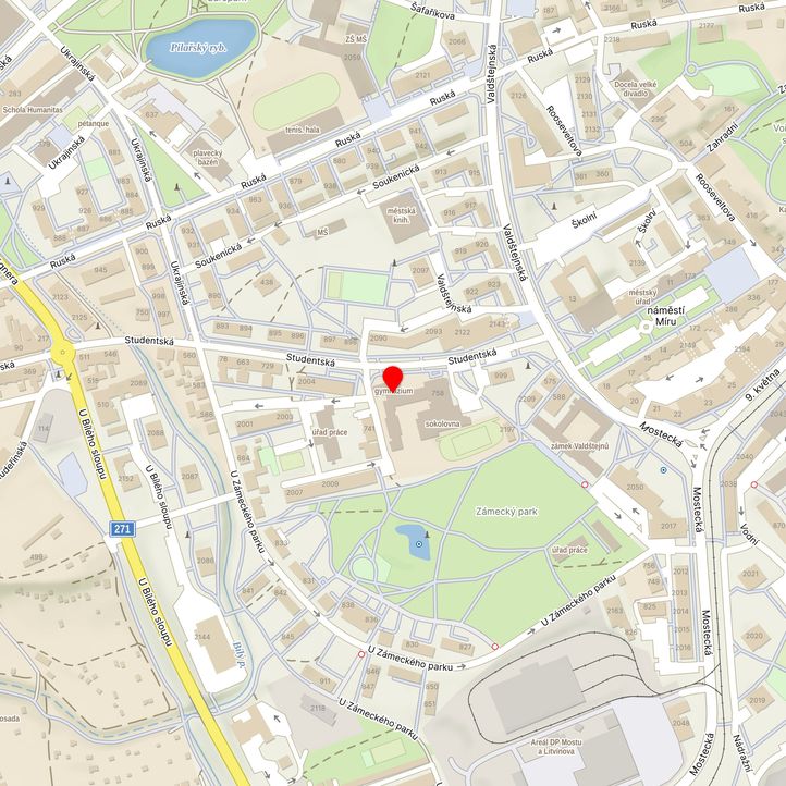 Mapa školy z Mapy.cz