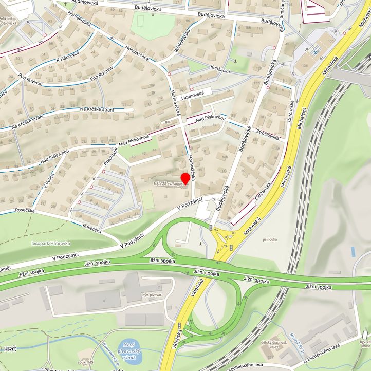 Mapa školy z Mapy.cz