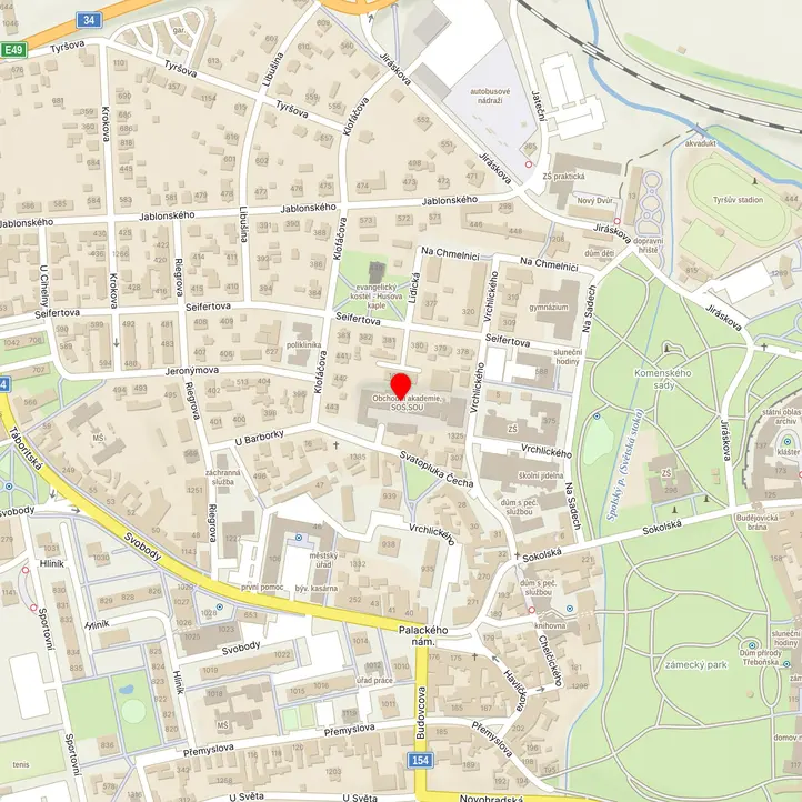Mapa školy z Mapy.cz