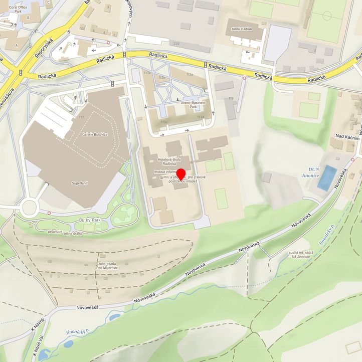 Mapa školy z Mapy.cz