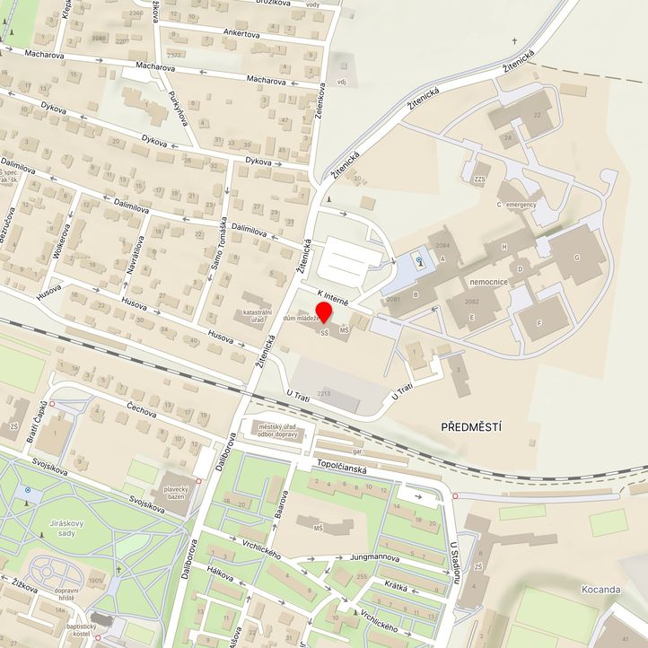 Mapa školy z Mapy.cz