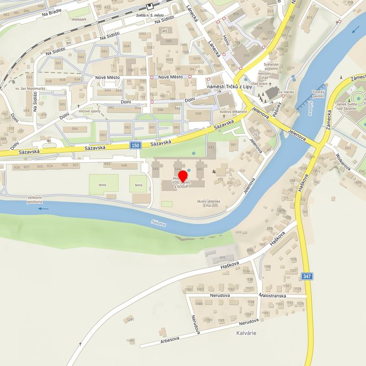 Mapa školy z Mapy.cz