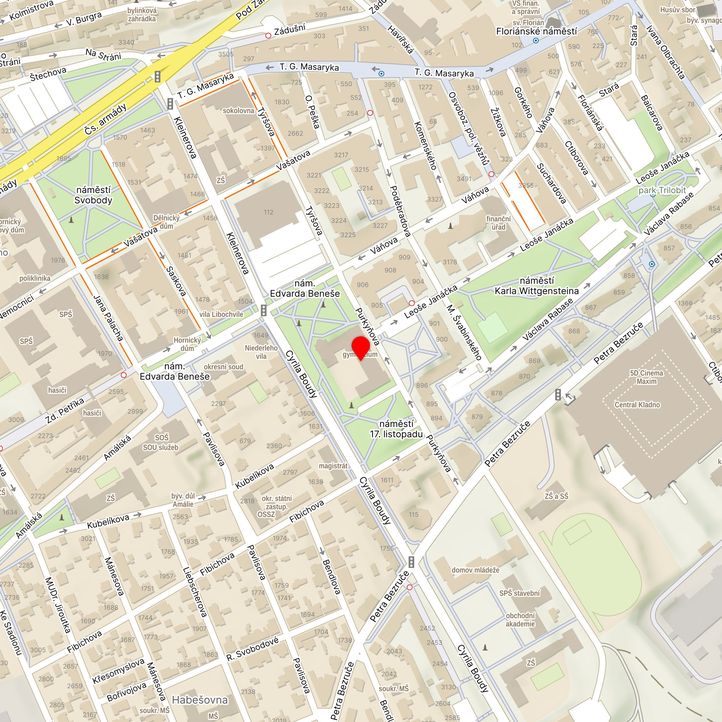 Mapa školy z Mapy.cz