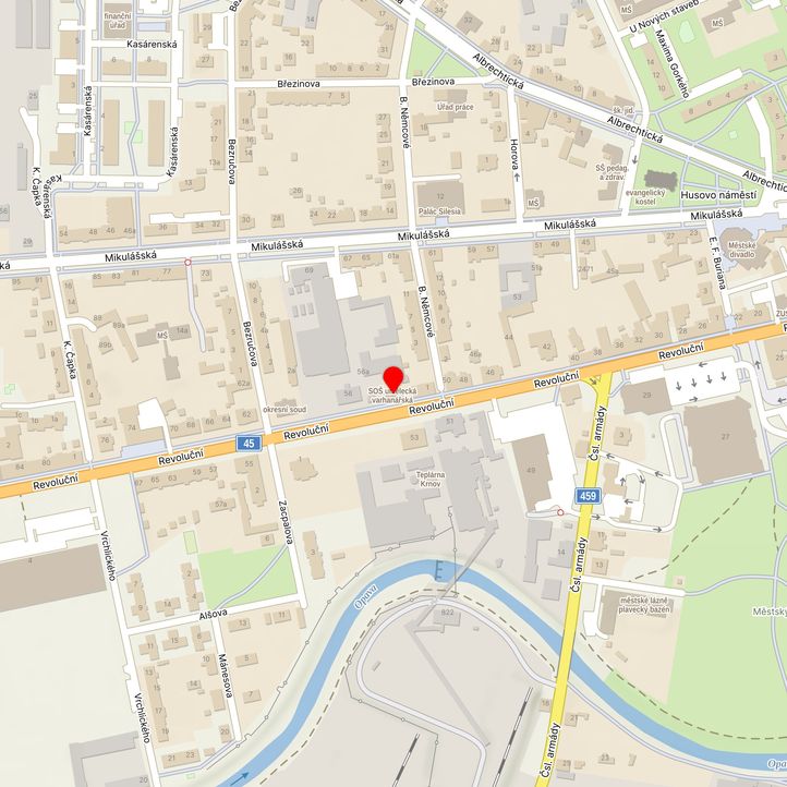 Mapa školy z Mapy.cz