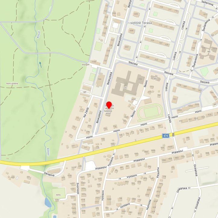 Mapa školy z Mapy.cz