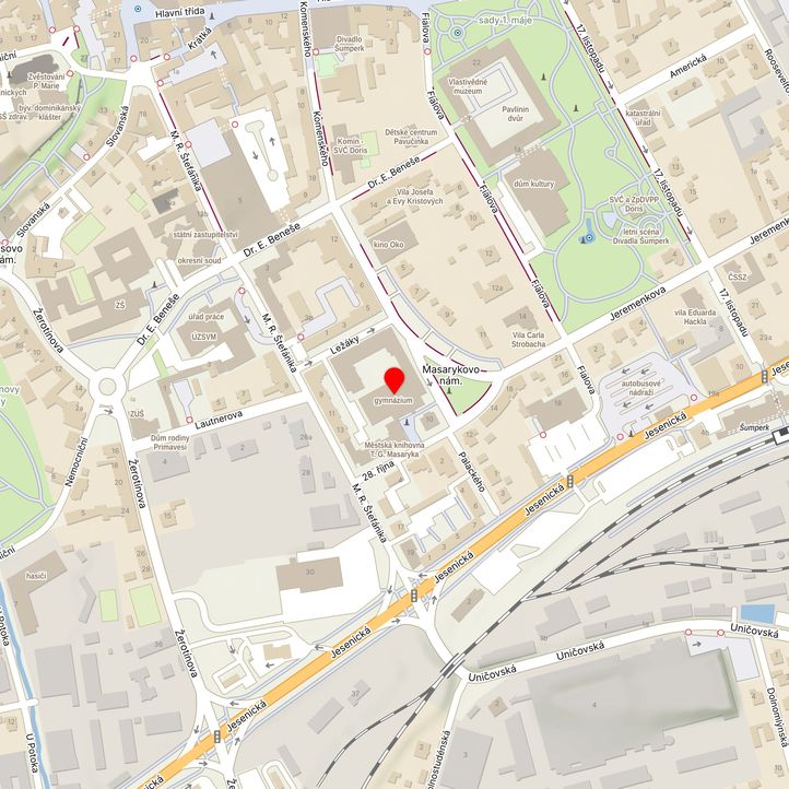 Mapa školy z Mapy.cz