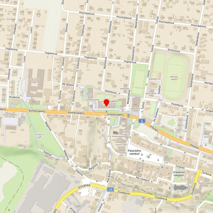 Mapa školy z Mapy.cz