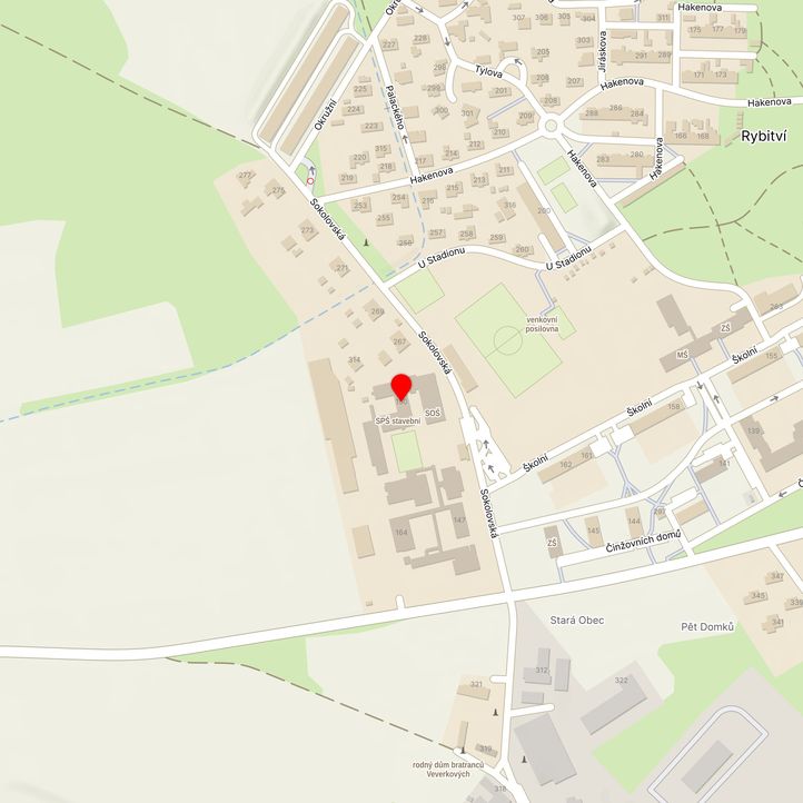 Mapa školy z Mapy.cz