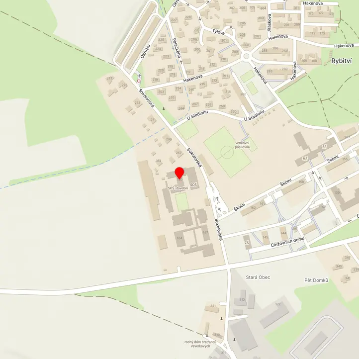 Mapa školy z Mapy.cz