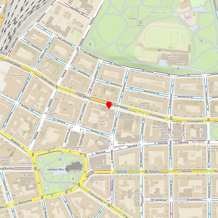 Mapa školy z Mapy.cz