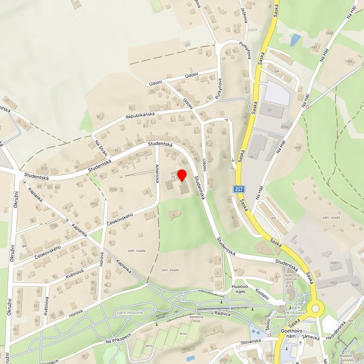 Mapa školy z Mapy.cz