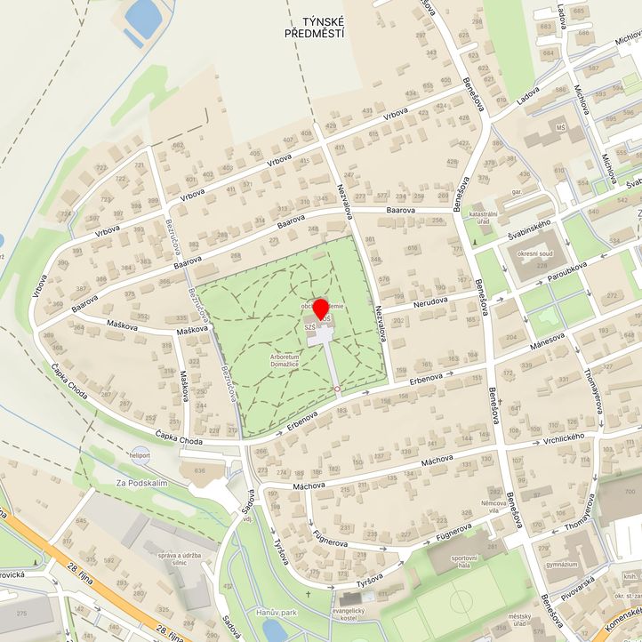 Mapa školy z Mapy.cz