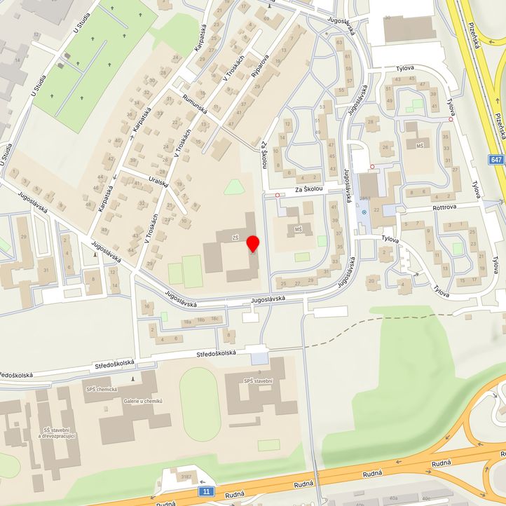 Mapa školy z Mapy.cz
