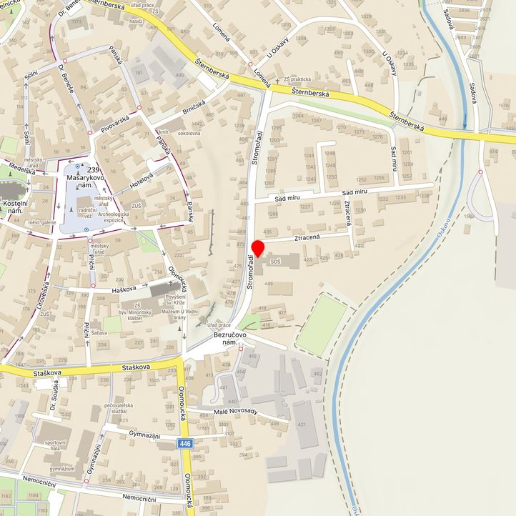 Mapa školy z Mapy.cz