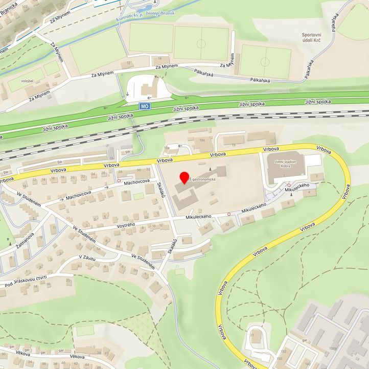 Mapa školy z Mapy.cz