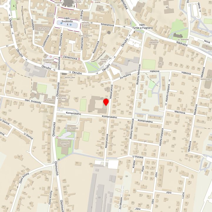 Mapa školy z Mapy.cz