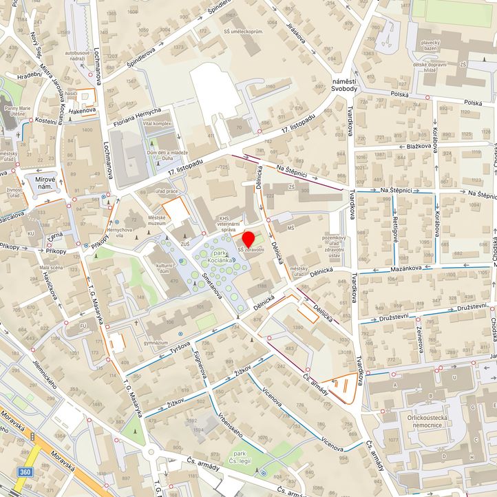 Mapa školy z Mapy.cz