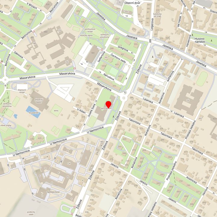 Mapa školy z Mapy.cz