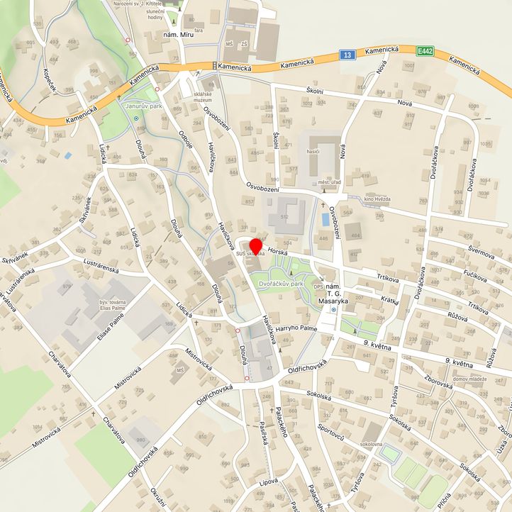 Mapa školy z Mapy.cz