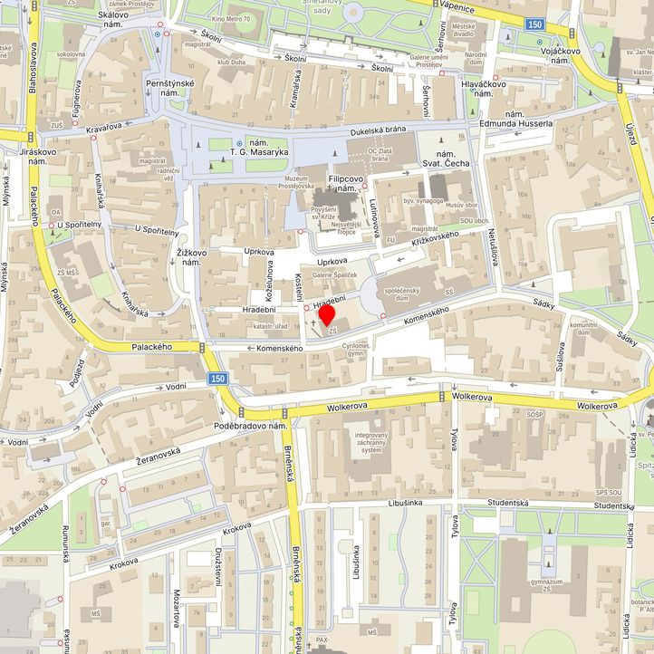 Mapa školy z Mapy.cz