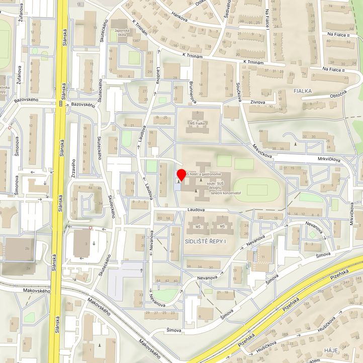 Mapa školy z Mapy.cz