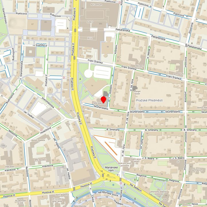 Mapa školy z Mapy.cz