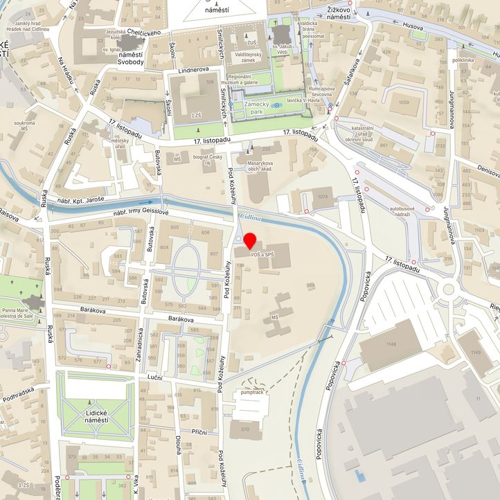 Mapa školy z Mapy.cz