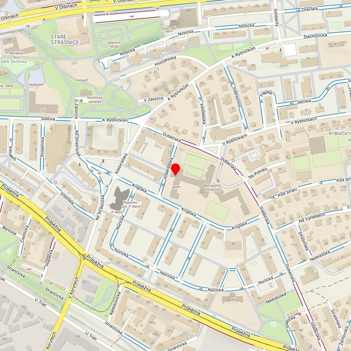 Mapa školy z Mapy.cz