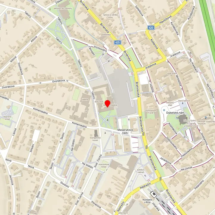 Mapa školy z Mapy.cz