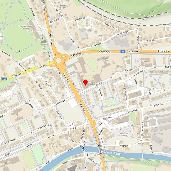 Mapa školy z Mapy.cz