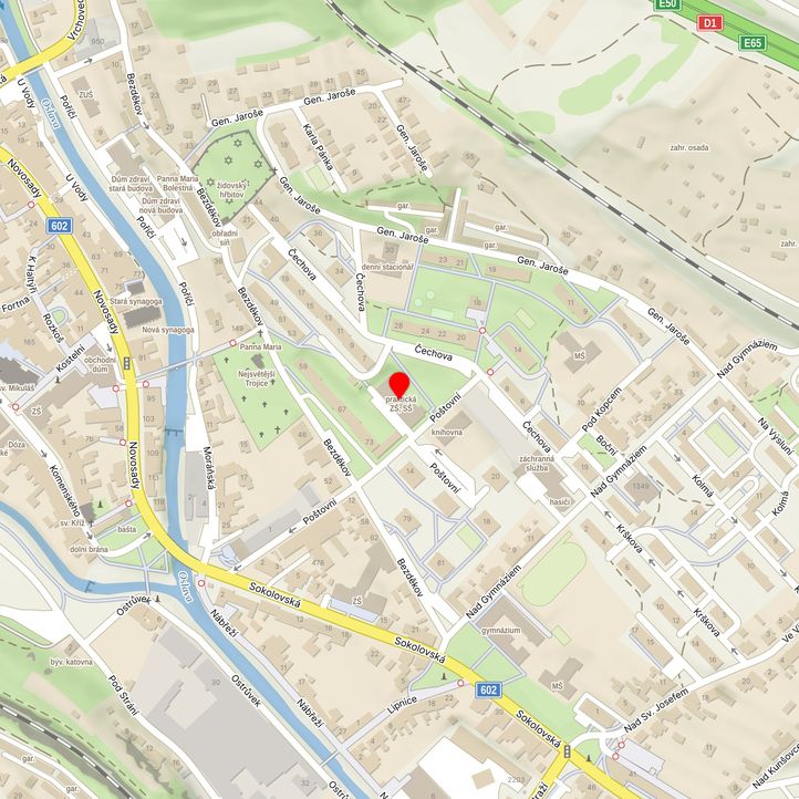 Mapa školy z Mapy.cz