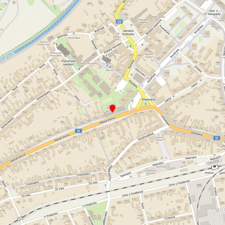 Mapa školy z Mapy.cz