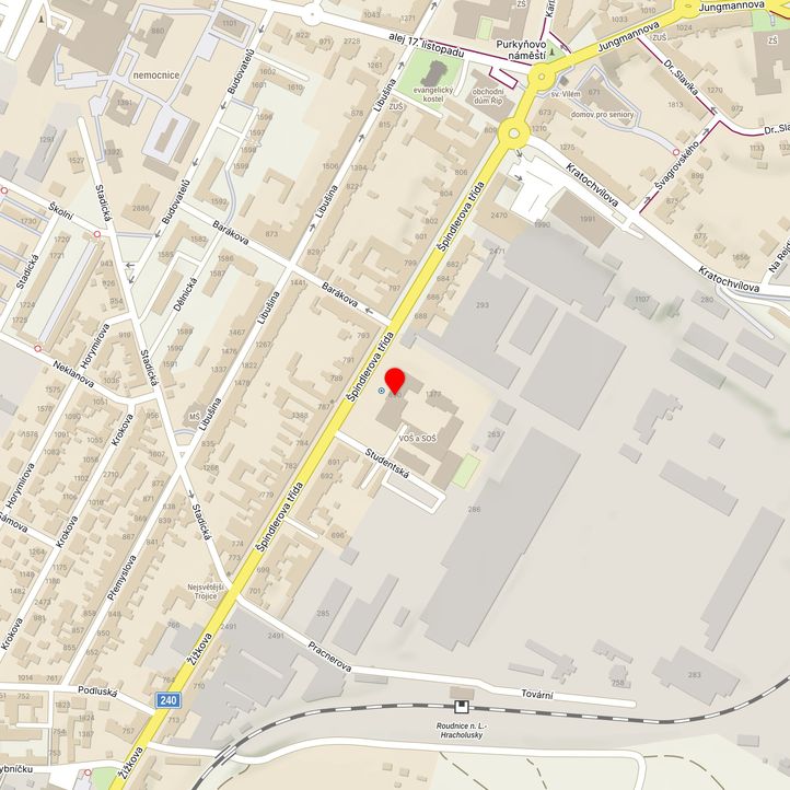 Mapa školy z Mapy.cz