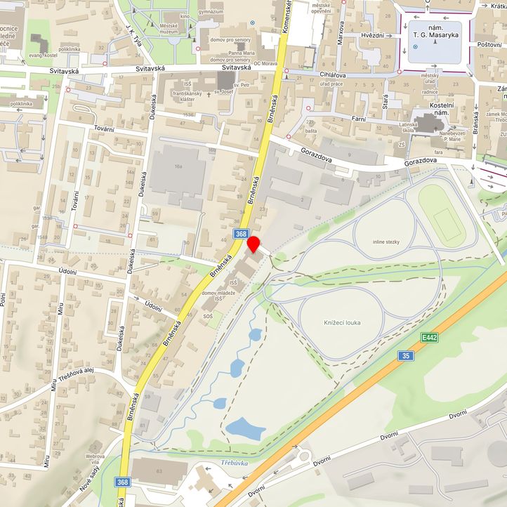 Mapa školy z Mapy.cz