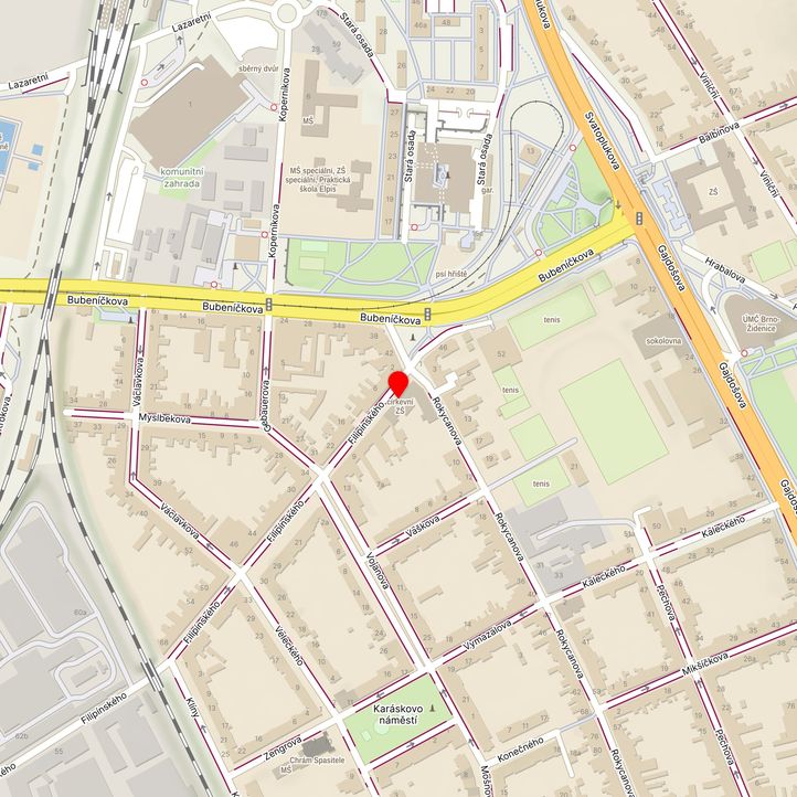 Mapa školy z Mapy.cz