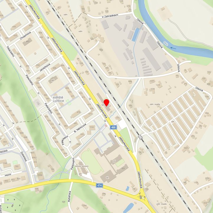 Mapa školy z Mapy.cz