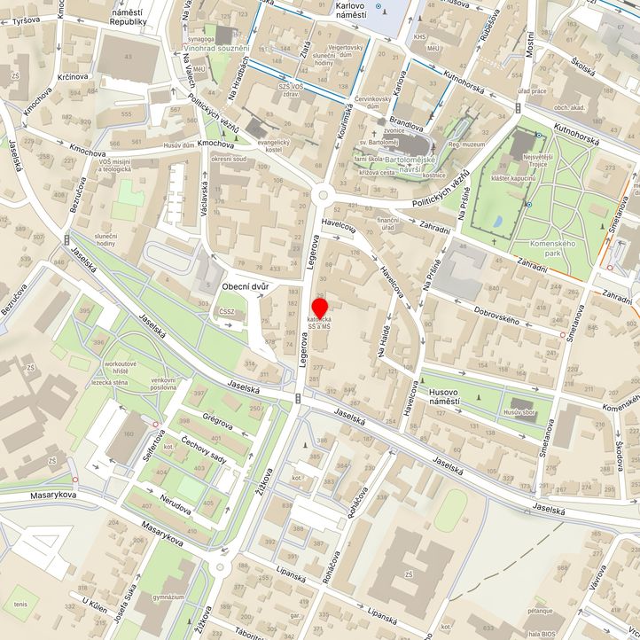 Mapa školy z Mapy.cz