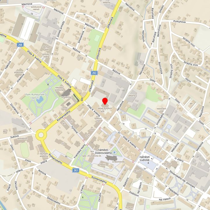 Mapa školy z Mapy.cz