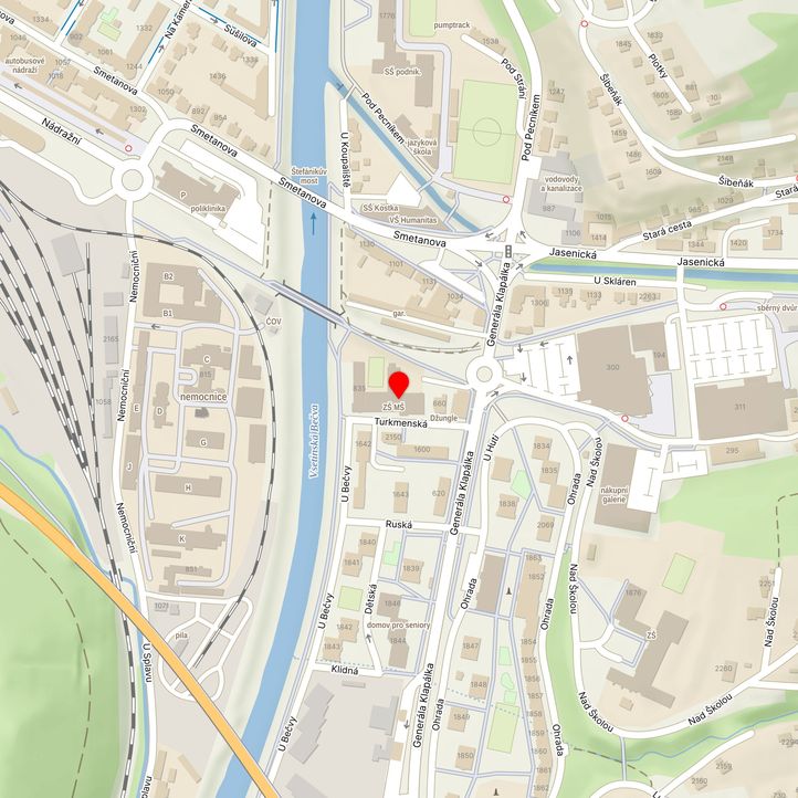 Mapa školy z Mapy.cz