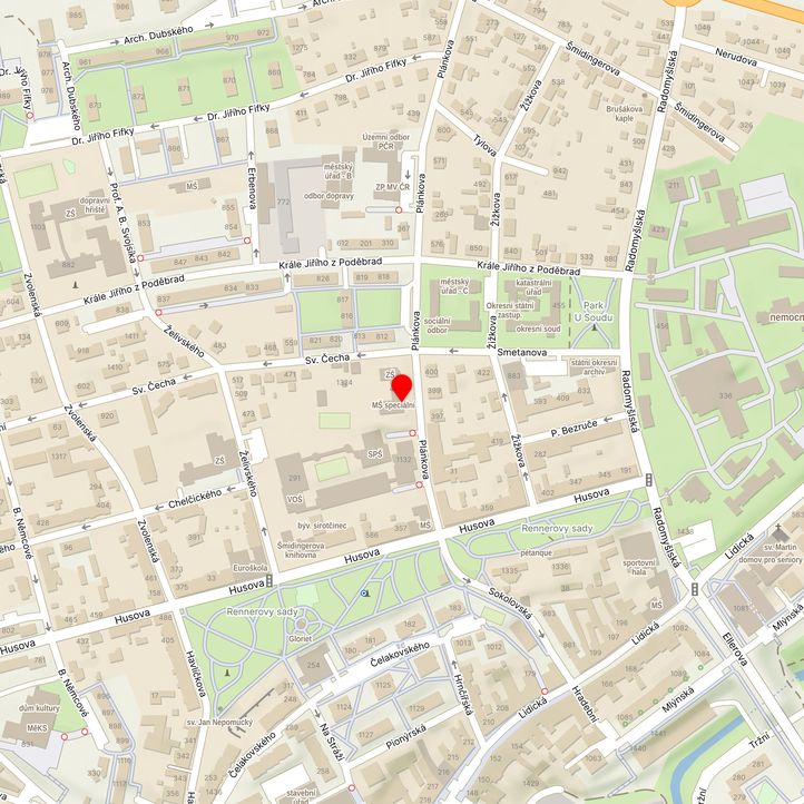 Mapa školy z Mapy.cz