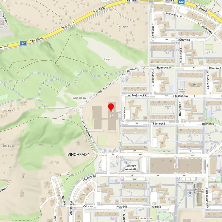 Mapa školy z Mapy.cz