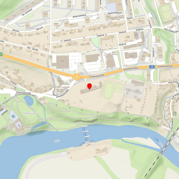 Mapa školy z Mapy.cz