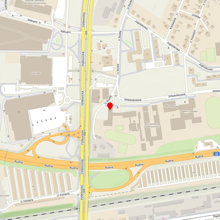 Mapa školy z Mapy.cz