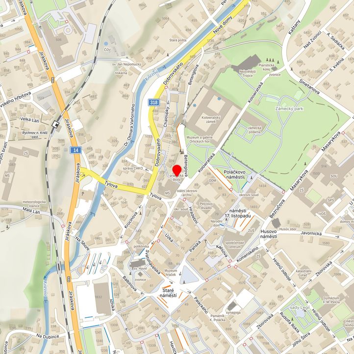 Mapa školy z Mapy.cz